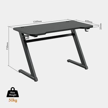 VonHaus gaming table, 120cm