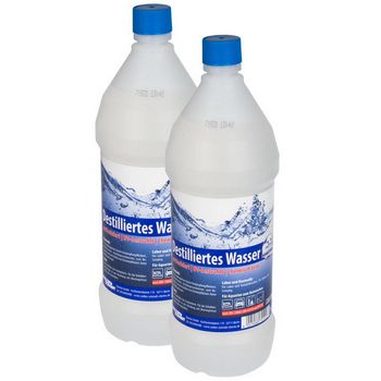 Destilliertes Wasser (DIN 13060, DIN 43530 & EN 285) - 2x 1 Liter-WABU-079