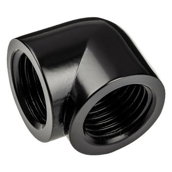 Alphacool Eiszapfen Adapter 90 Grad G1/4 Zoll IG auf G1/4 Zoll IG - schwarz 17588