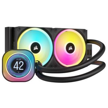 Corsair iCUE LINK H100i RGB LCD complete water cooling - 240 mm, black-CW-9061007-WW