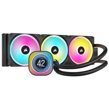 Corsair iCUE LINK H150i RGB LCD complete water cooling - 360 mm, black-CW-9061008-WW