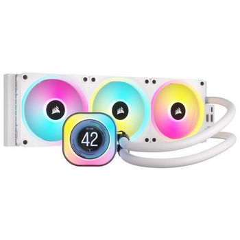 Corsair iCUE LINK H150i RGB LCD complete water cooling - 360 mm, white-CW-9061010-WW