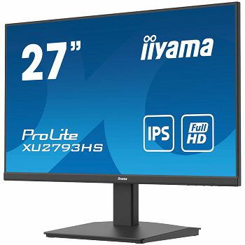 IIYAMA Monitor LED XU2793HS-B6 27" 1920 x 1080 @100Hz 250 cd/m² 1000:1 1ms HDMI DP tilt