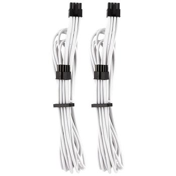 Corsair Premium Sleeved EPS12V ATX12V-Kabel, Doppelpack (Gen 4) - weiß CP-8920238