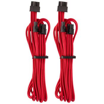 Corsair Premium Sleeved PCIe Single-Kabel, Doppelpack (Gen 4) - rot CP-8920244