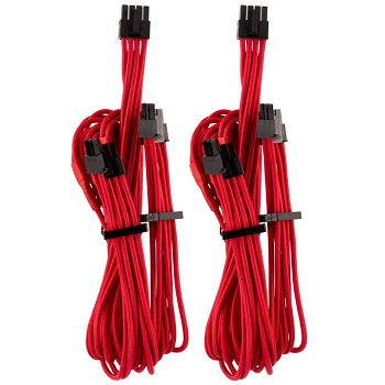 Corsair Premium Sleeved PCIe Dual-Kabel, Doppelpack (Gen 4) - rot CP-8920251