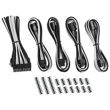 CableMod Classic ModMesh Cable Extension Kit - 8+8 Series - schwarz/weiß CM-CAB-CKIT-N88KKW-R