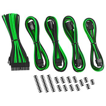 CableMod Classic ModMesh Cable Extension Kit - 8+6 Series - schwarz/hellgrün CM-CAB-CKIT-N86KKLG-R