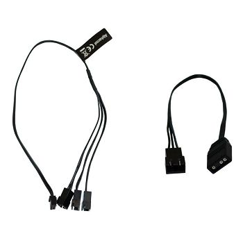 Alphacool Digital RGB LED Y-cable 3-fold with JST connector, black - 30cm 18601