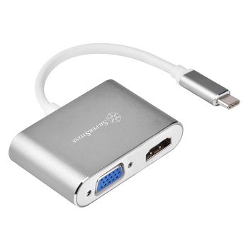 SilverStone SST-EP16C - USB Type-C auf VGA & HDMI Adapter SST-EP16C