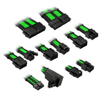 Kolink Core Pro Braided Cable Extension Kit 12V-2x6 Type 2 - Venom Green-COREPRO-EK-12VT2-GRN