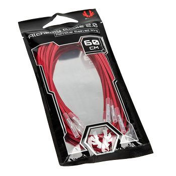 BitFenix Alchemy 2.0 PSU Cable, 5x 60cm - rot BFX-ALC-60CMLR-RP