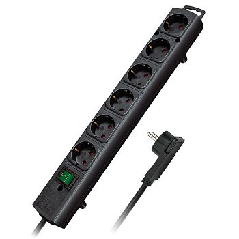Brennenstuhl Comfort-Line Plus power strip, 6-way - black 1153300100