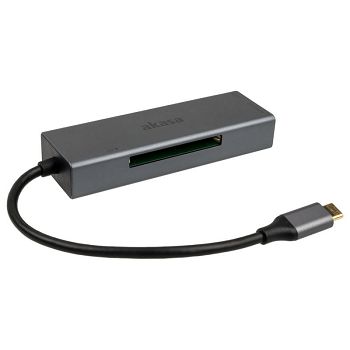 Akasa USB 3.2 Gen1 Type-C 3-in-1 Card Reader - silber AK-CR-09BK