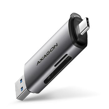 AXAGON CRE-SAC card reader, USB 3.2 Gen1 Type C + Type A, SD, microSD CRE-SAC