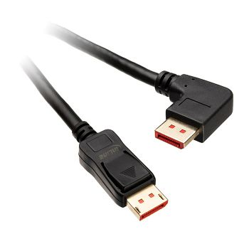 InLine 8K (UHD-2) DisplayPort Kabel, rechts gewinkelt, schwarz - 1m 17151R