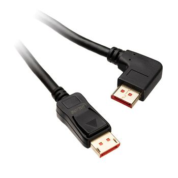 InLine 8K (UHD-2) DisplayPort Kabel, links gewinkelt, schwarz - 2m 17152L