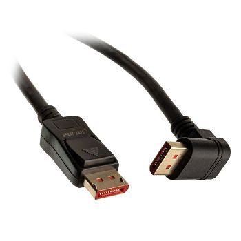 InLine 8K (UHD-2) DisplayPort Kabel, nach unten gewinkelt, schwarz - 1m 17151U
