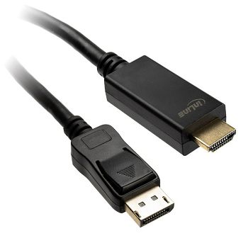 InLine DisplayPort zu HDMI Konverter Kabel, 4K/60Hz, schwarz - 3m 17183I