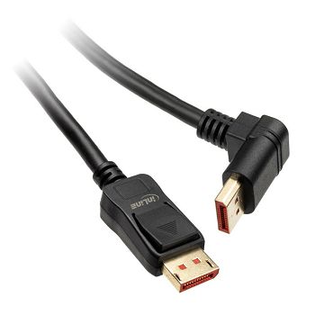 InLine 8K (UHD-2) DisplayPort Kabel, nach oben gewinkelt, schwarz - 3m 17153O