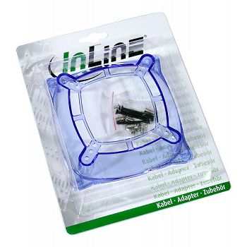 InLine fan adapter 120mm to 70/80/92mm - transparent/blue 36011