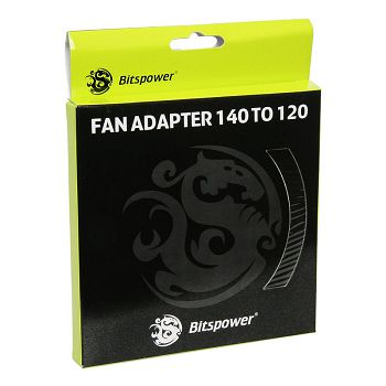 Bitspower FAN ADAPTER 140mm auf 120mm - black BP-FA140120-BK