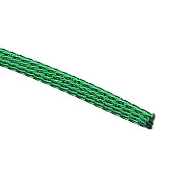 Techflex Flexo PET Sleeve 6mm - green/black, 1m PTNO.25-OG