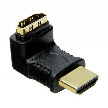 InLine HDMI Adapter Stecker/Buchse gewinkelt - schwarz 17600F
