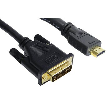 InLine HDMI zu DVI Adapter Kabel High Speed, schwarz - 3m 17663P