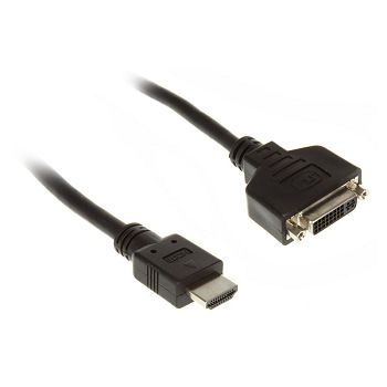 InLine HDMI zu DVI Buchse Adapter Kabel High Speed, schwarz - 0,2m 17670I