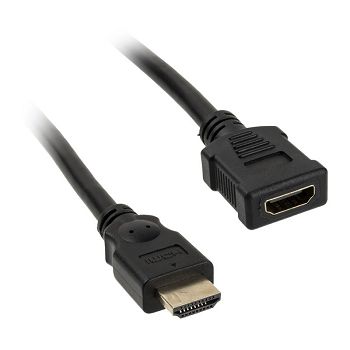 InLine HDMI Verlängerung Stecker / Buchse, schwarz - 1m 17631G