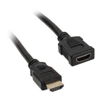 InLine HDMI Verlängerung Stecker / Buchse, schwarz - 5m 17635G