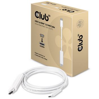 Club 3D USB C to HDMI 2.0 UHD l active cable M/M 1.8m CAC-1514