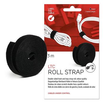 LABEL THE CABLE Dual Velcro roll 3m - black-LTC 1210