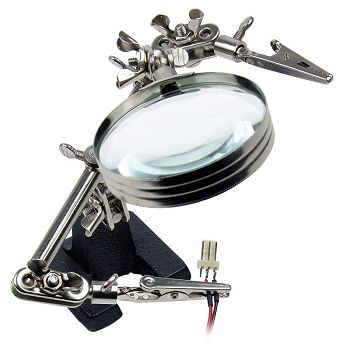 InLine third hand with magnifying glass 43046