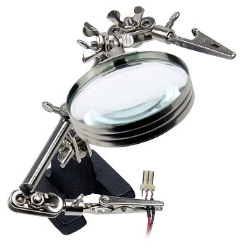 InLine third hand with magnifying glass 43046