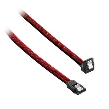 CableMod ModMesh Right Angle SATA 3 Cable 30cm - blutrot CM-CAB-RSAT-N30KBR-R