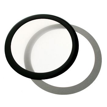 DEMCiflex Staubfilter 120mm, rund - schwarz/weiß DF0525