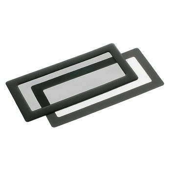 DEMCiflex Staubfilter 2x40mm, quadratisch - schwarz/schwarz DF0077