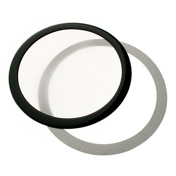 DEMCiflex Staubfilter 200mm, rund - schwarz/weiß DF0496