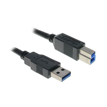 InLine USB 3.0 Kabel, A auf B, schwarz - 3m 35330