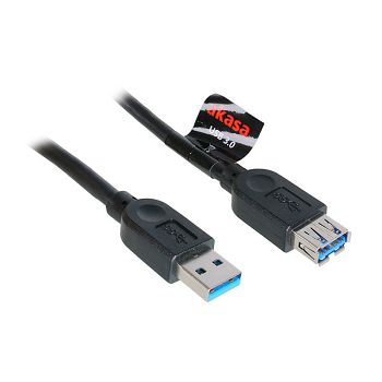 Akasa USB 3.0 Kabel, Type A, 1,5m - black AK-CBUB02-15BK