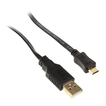 InLine Micro-USB 2.0 flat cable, USB-A to Micro-B, black - 3m 31730F