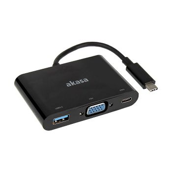 Akasa Type-C to VGA converter with USB 3.0 Type-A port AK-CBCA02-15BK