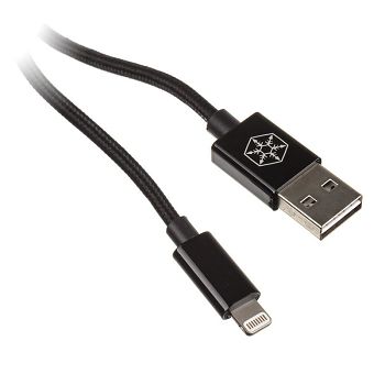SilverStone CPU03 USB charging cable Lightning, black - 100cm SST-CPU03J-1000