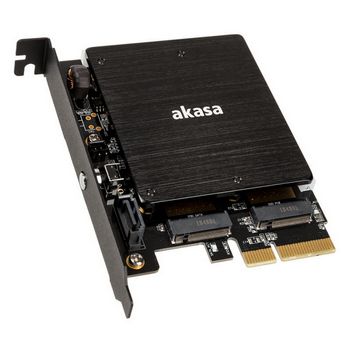 Akasa M.2 PCI-E SATA RGB LED Adapter Karte AK-PCCM2P-03