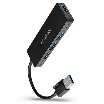 AXAGON HUE-G1A Superspeed USB-C Slim Hub, 4x USB 3.0 - 15cm, schwarz HUE-G1A