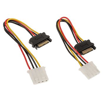 Akasa SATA zu Molex Adapterkabel - 2 Stück AK-CBPW03-KT02