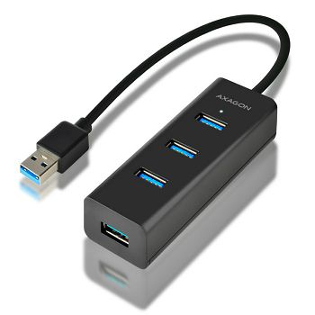 AXAGON HUE-S2B USB-A-Hub, 4x USB 3.0, externe Stromversorgung - 30 cm HUE-S2B