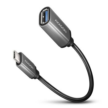 AXAGON RUCM-AFAC Kabeladapter USB-C 3.2 Gen 1 auf USB-A, schwarz - 0,2m RUCM-AFAC